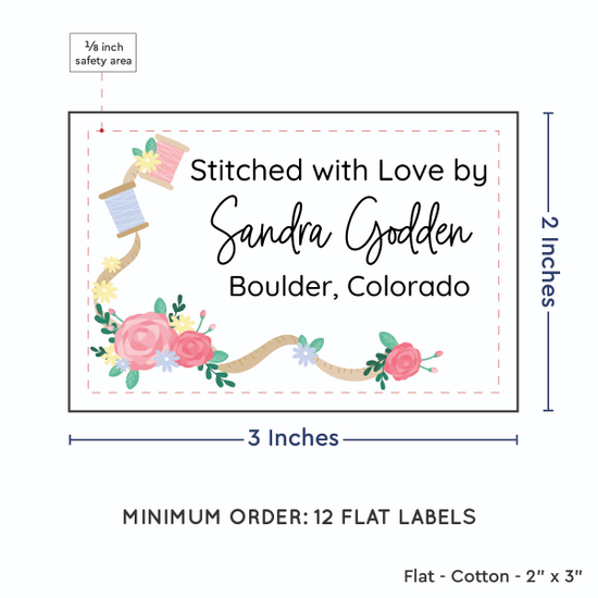 PPLR_HIDDEN_PRODUCT Thread and Flowers (2"x3" Cotton - 12 labels/set)