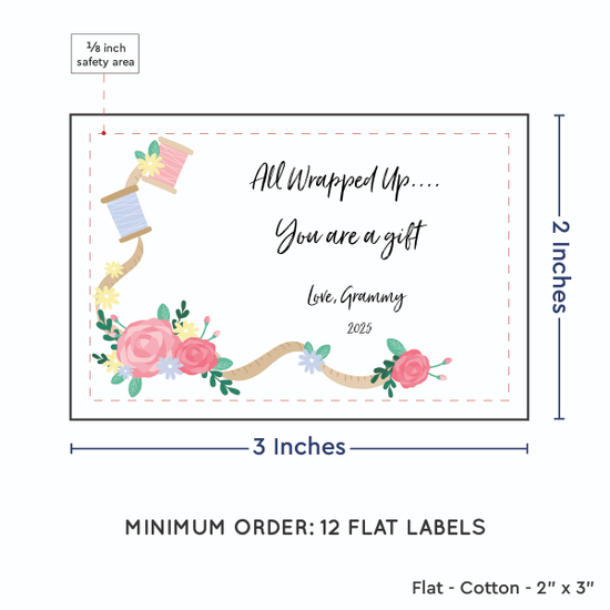 PPLR_HIDDEN_PRODUCT Thread and Flowers (2"x3" Cotton - 12 labels/set)