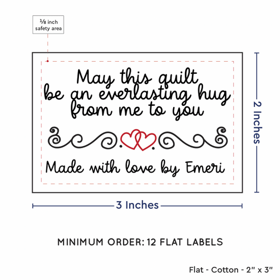 PPLR_HIDDEN_PRODUCT Double Heart Quote (2"x3" Cotton - 12 labels/set)