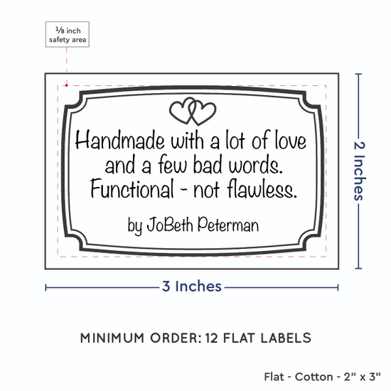 PPLR_HIDDEN_PRODUCT Frame Quote (2"x3" Cotton - 12 labels/set)