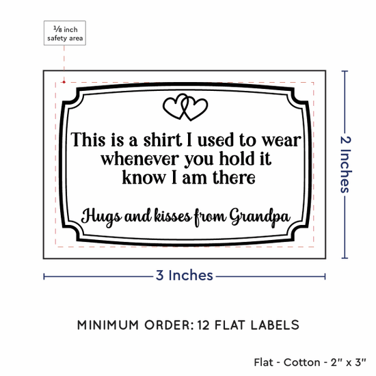 PPLR_HIDDEN_PRODUCT Frame Quote (2"x3" Cotton - 12 labels/set)