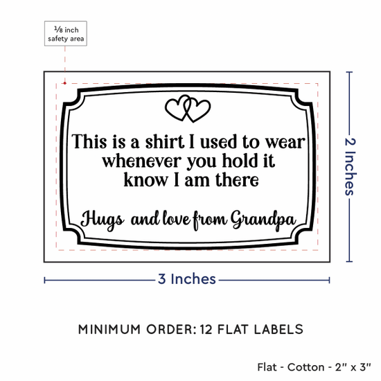 PPLR_HIDDEN_PRODUCT Frame Quote (2"x3" Cotton - 12 labels/set)