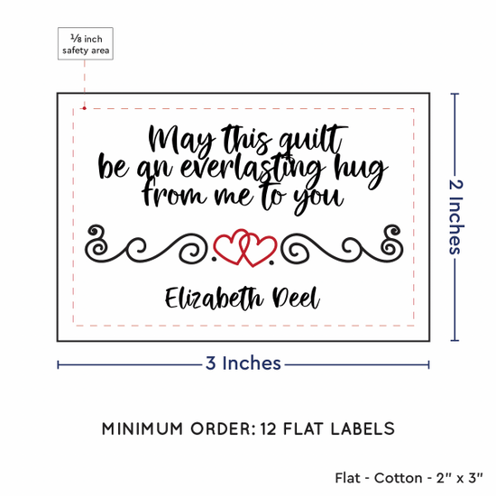 PPLR_HIDDEN_PRODUCT Double Heart Quote (2"x3" Cotton - 12 labels/set)