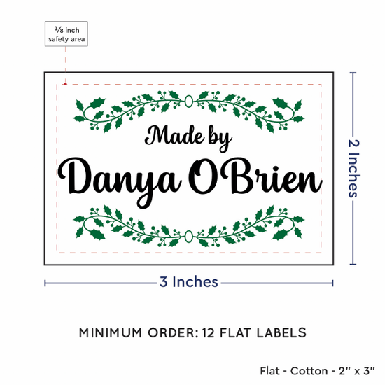 PPLR_HIDDEN_PRODUCT Holly Frame (2"x3" Cotton - 12 labels/set)