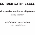 PPLR_HIDDEN_PRODUCT Reorder Previous Label Design - SATIN