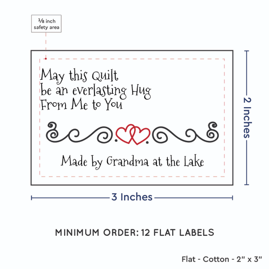 PPLR_HIDDEN_PRODUCT Double Heart Quote (2"x3" Cotton - 12 labels/set)