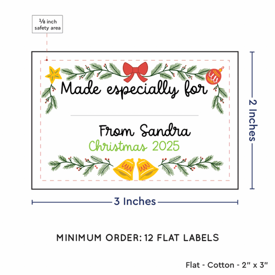 PPLR_HIDDEN_PRODUCT Holiday Bells with Fill in Blanks (2"x3" Cotton - 12 labels/set)