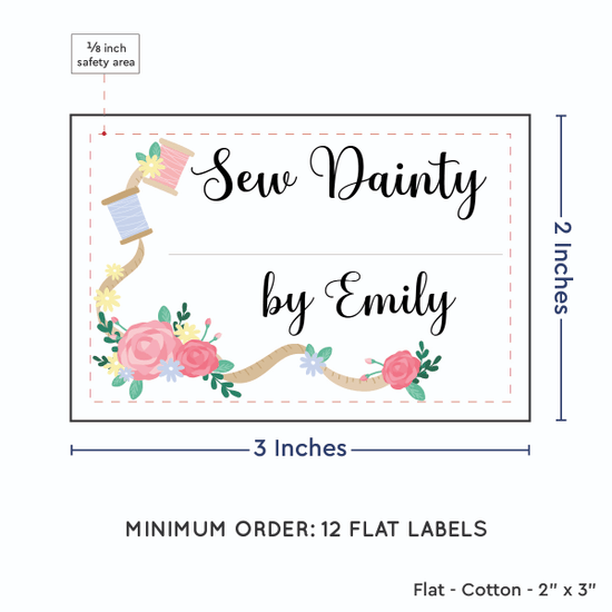 PPLR_HIDDEN_PRODUCT Thread and Flowers with Fill in Blanks (2"x3" Cotton - 12 labels/set)