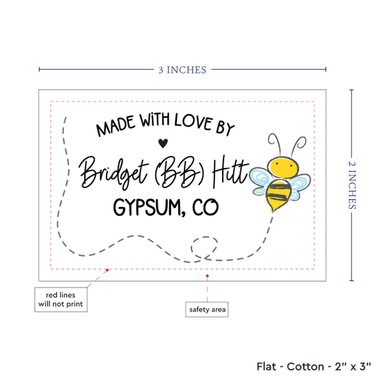 PPLR_HIDDEN_PRODUCT Cute Buzzing Bee (2"x3"-Cotton)