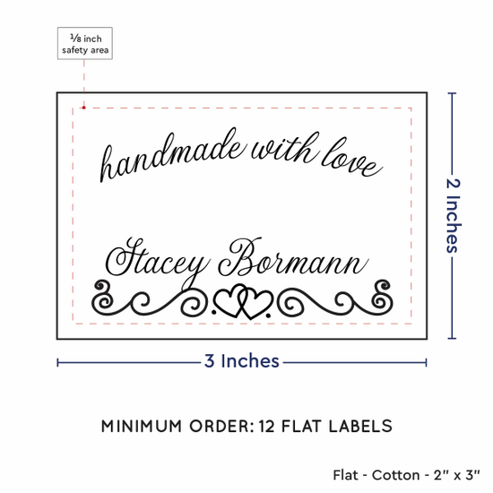 PPLR_HIDDEN_PRODUCT Double Heart Border (2"x3" Cotton - 12 labels/set)