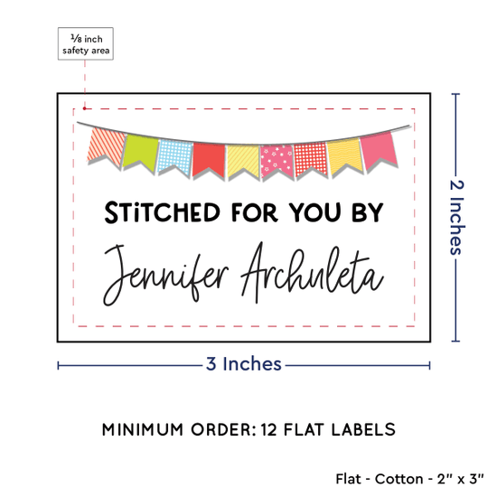 PPLR_HIDDEN_PRODUCT Colorful Banner (2"x3" Cotton - 12 labels/set)