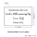 PPLR_HIDDEN_PRODUCT Large Text Only Label (2"x3"-Cotton)