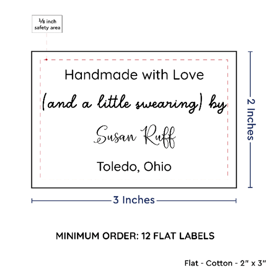 PPLR_HIDDEN_PRODUCT Large Text Only Label (2"x3"-Cotton)