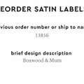 PPLR_HIDDEN_PRODUCT Reorder Previous Label Design - SATIN