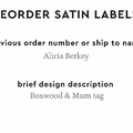 PPLR_HIDDEN_PRODUCT Reorder Previous Label Design - SATIN