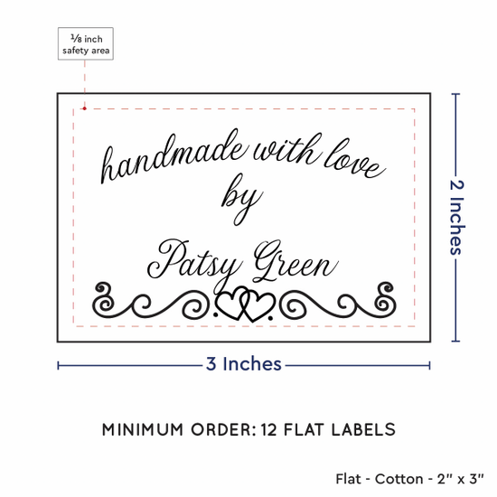 PPLR_HIDDEN_PRODUCT Double Heart Border (2"x3" Cotton - 12 labels/set)