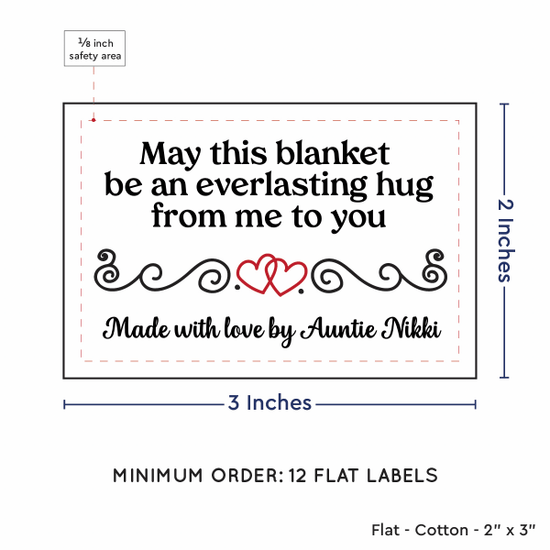 PPLR_HIDDEN_PRODUCT Double Heart Quote (2"x3" Cotton - 12 labels/set)
