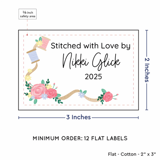 PPLR_HIDDEN_PRODUCT Thread and Flowers (2"x3" Cotton - 12 labels/set)