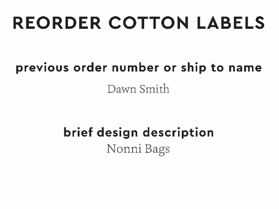 PPLR_HIDDEN_PRODUCT Reorder Previous Label Design - COTTON