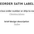 PPLR_HIDDEN_PRODUCT Reorder Previous Label Design - SATIN