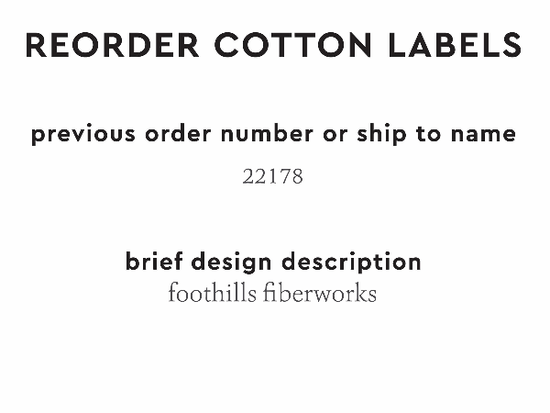 PPLR_HIDDEN_PRODUCT Reorder Previous Label Design - COTTON