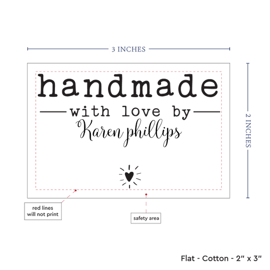 PPLR_HIDDEN_PRODUCT Modern Blanket Label with Heart (2"x3"-Cotton)