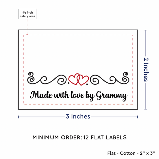 PPLR_HIDDEN_PRODUCT Double Heart Quote (2"x3" Cotton - 12 labels/set)
