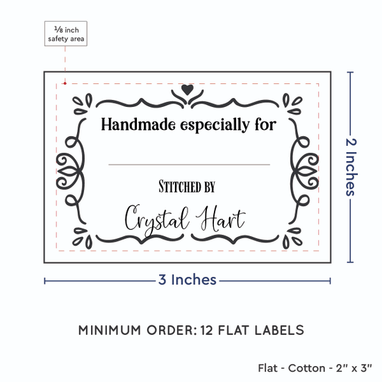 PPLR_HIDDEN_PRODUCT Swirl Accent Border with Fill in Blanks (2"x3" Cotton - 12 labels/set)