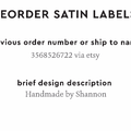 PPLR_HIDDEN_PRODUCT Reorder Previous Label Design - SATIN