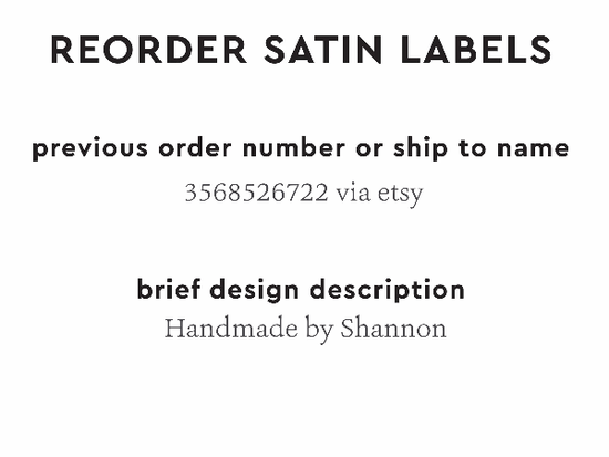 PPLR_HIDDEN_PRODUCT Reorder Previous Label Design - SATIN