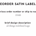 PPLR_HIDDEN_PRODUCT Reorder Previous Label Design - SATIN