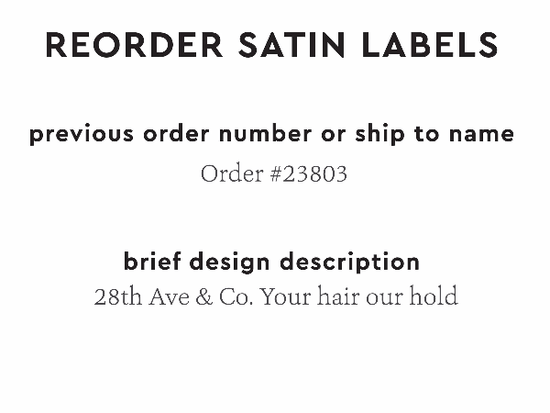 PPLR_HIDDEN_PRODUCT Reorder Previous Label Design - SATIN