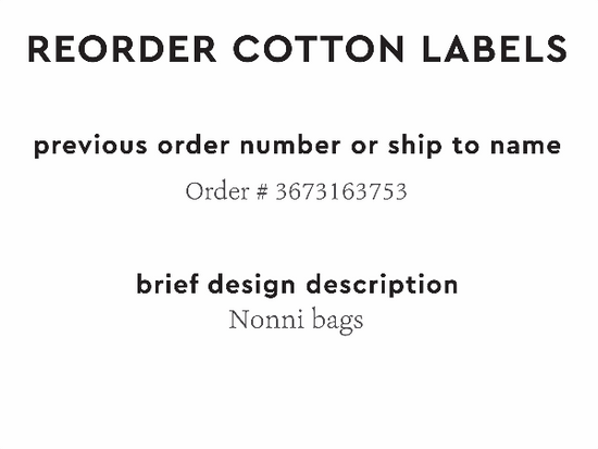 PPLR_HIDDEN_PRODUCT Reorder Previous Label Design - COTTON