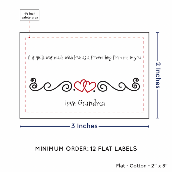 PPLR_HIDDEN_PRODUCT Double Heart Quote (2"x3" Cotton - 12 labels/set)