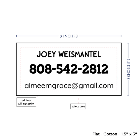 PPLR_HIDDEN_PRODUCT Text Only Medium Large Label (1.5"x3"-Cotton)