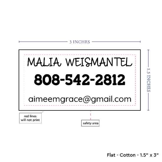 PPLR_HIDDEN_PRODUCT Text Only Medium Large Label (1.5"x3"-Cotton)