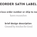 PPLR_HIDDEN_PRODUCT Reorder Previous Label Design - SATIN