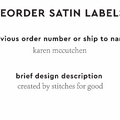 PPLR_HIDDEN_PRODUCT Reorder Previous Label Design - SATIN