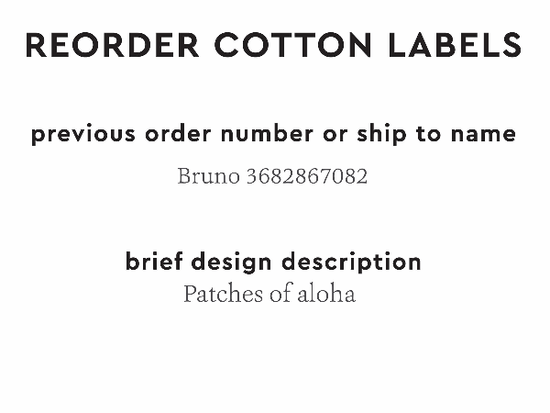 PPLR_HIDDEN_PRODUCT Reorder Previous Label Design - COTTON
