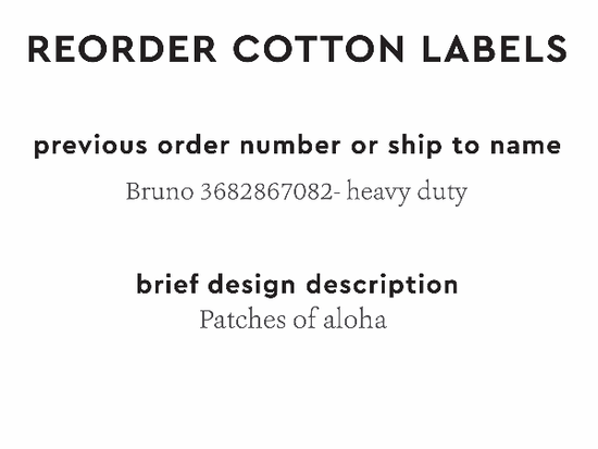 PPLR_HIDDEN_PRODUCT Reorder Previous Label Design - COTTON