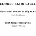 PPLR_HIDDEN_PRODUCT Reorder Previous Label Design - SATIN