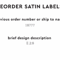 PPLR_HIDDEN_PRODUCT Reorder Previous Label Design - SATIN