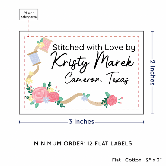 PPLR_HIDDEN_PRODUCT Thread and Flowers (2"x3" Cotton - 12 labels/set)