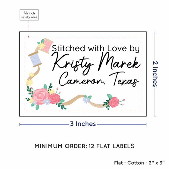 PPLR_HIDDEN_PRODUCT Thread and Flowers (2"x3" Cotton - 12 labels/set)