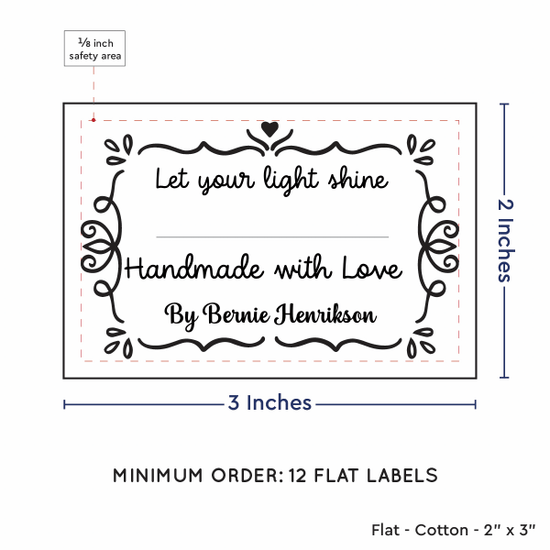 PPLR_HIDDEN_PRODUCT Swirl Accent Border with Fill in Blanks (2"x3" Cotton - 12 labels/set)