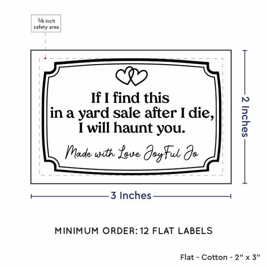 PPLR_HIDDEN_PRODUCT Frame Quote (2"x3" Cotton - 12 labels/set)