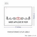 PPLR_HIDDEN_PRODUCT Double Heart Quote (2"x3" Cotton - 12 labels/set)