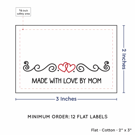PPLR_HIDDEN_PRODUCT Double Heart Quote (2"x3" Cotton - 12 labels/set)