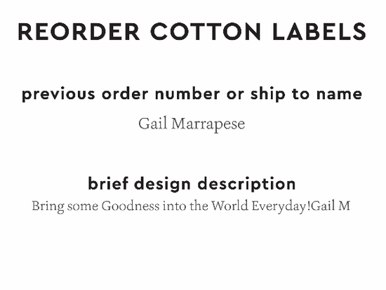 PPLR_HIDDEN_PRODUCT Reorder Previous Label Design - COTTON