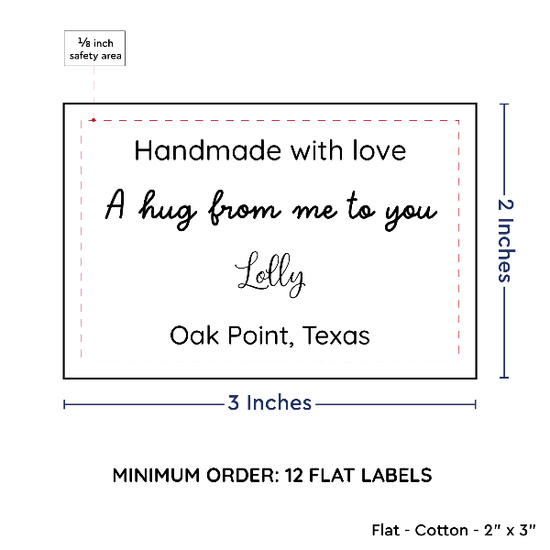 PPLR_HIDDEN_PRODUCT Large Text Only Label (2"x3"-Cotton)